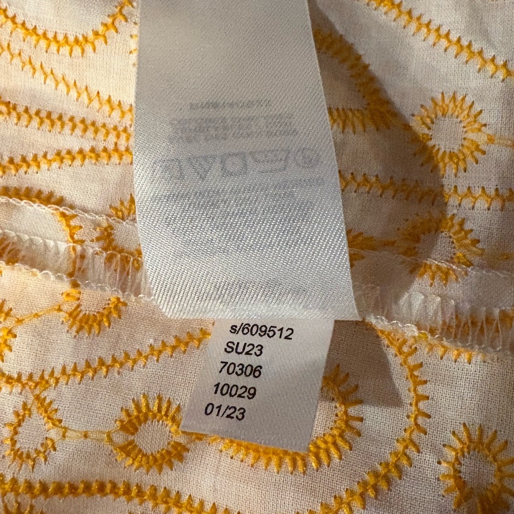 Women's Ruffled Sleeve Top - Yellow Pattern - Picture 7 of 10